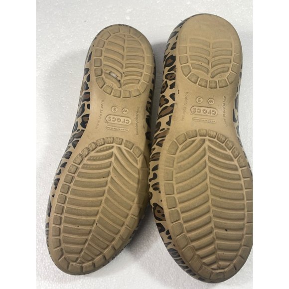 Crocs womens size 9 W leopard print kadee flats - Picture 4 of 16